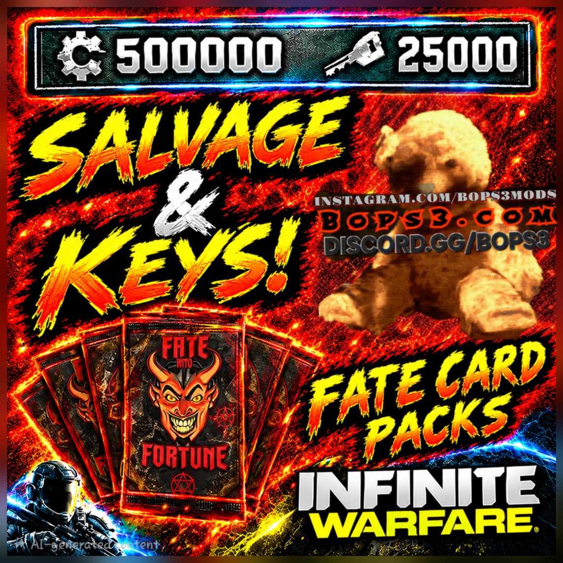 #0 Infinite Warfare Keys & Salvage & Fate Packs - Playstation 4/5
