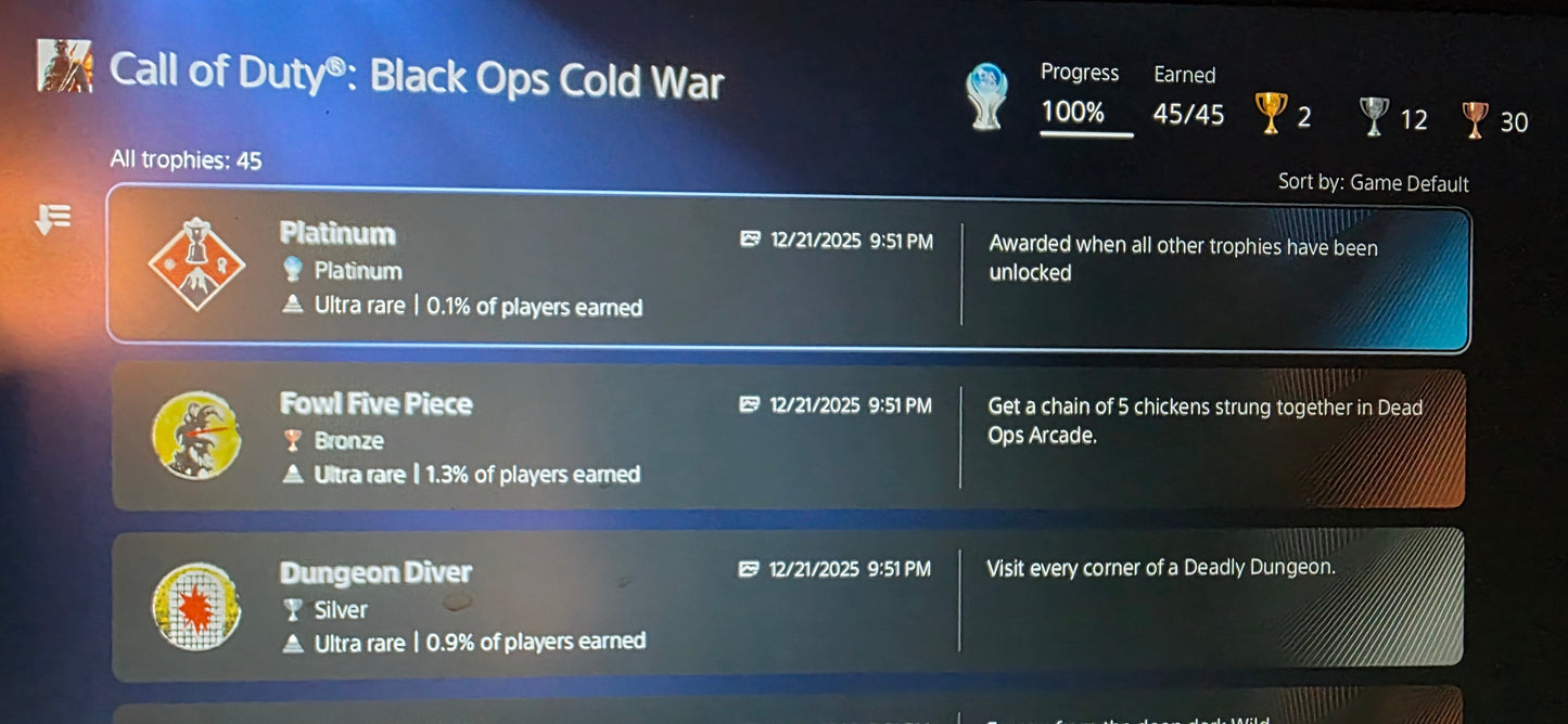 #1 Playstation Trophy Unlock