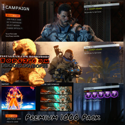 #2 Bo3 Premium 1000 Pack - Playstation 4/5